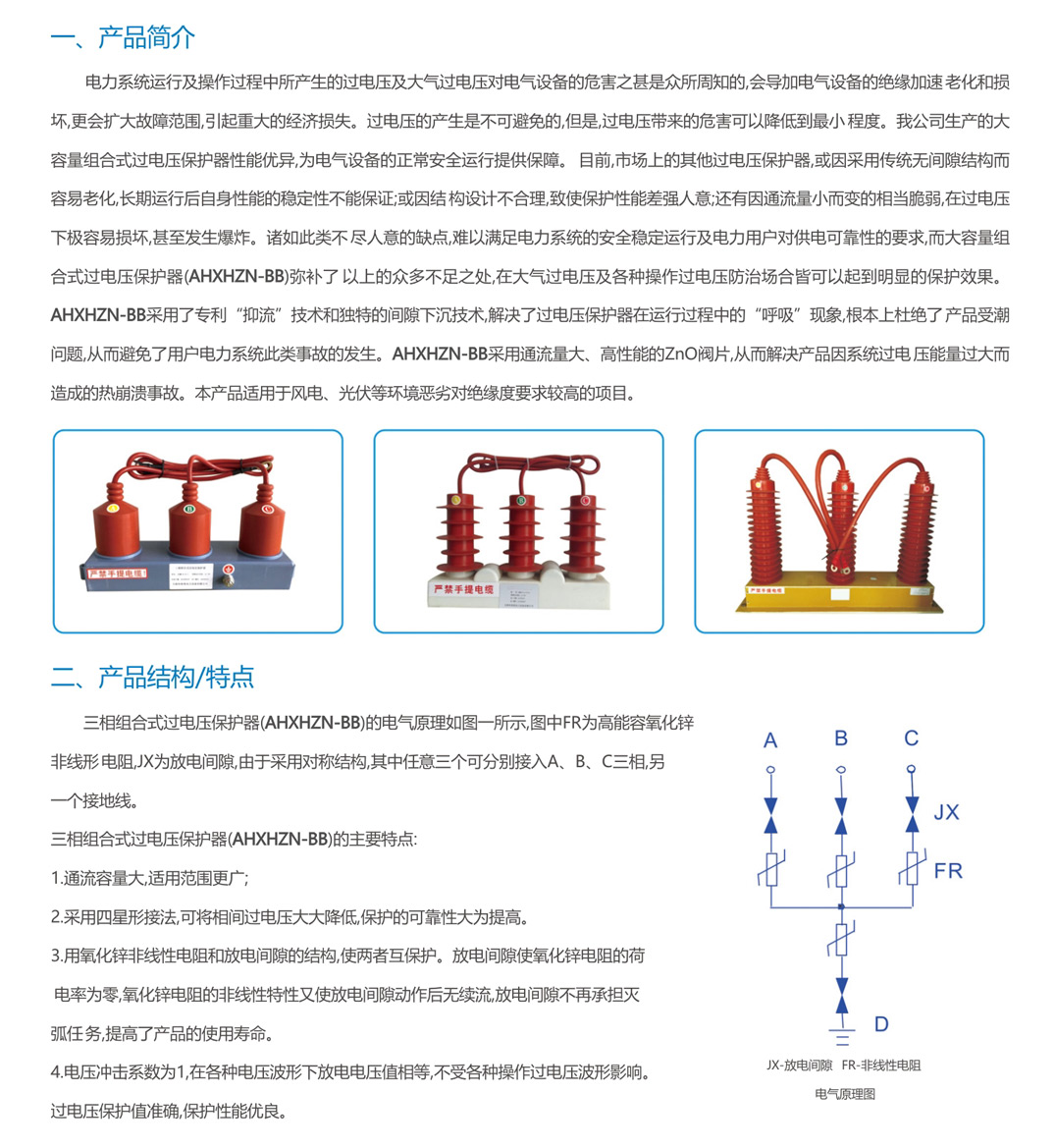 過電壓保護(hù)裝置AHXHZN一BB(圖1)